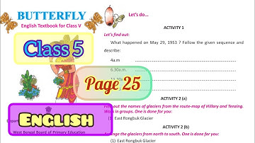 Lesson 2 || Activity 1, 2(a), 2(b) & 3 || Butterfly Class 5 English Page 25 || West Bengal Board
