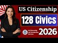 NEW 2025 Version US Citizenship Test – All 128 Civics Questions & Answers - Random and Slow #n400