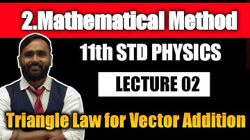 11th PHYSICS | MATHEMATICAL METHOD |Triangle Law for Vector Addition | LECTURE 02 | PRADEEP GIRI SIR