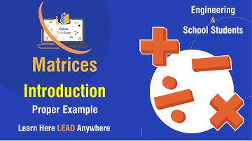 Basic Concepts of Matrices | Order of a Matrix | Symmetric Skew symmetric  Matrix | Diagonal Matrix