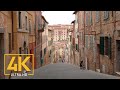 Beautiful cities of tuscany italy  4k city life with street sounds