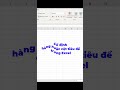 #2 Cách cố định hàng hoặc cột tiêu đề Mẹo hay Tin học Excel