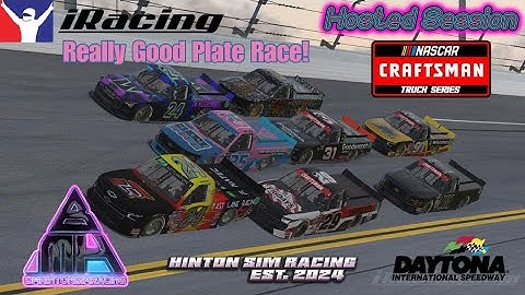 iRacing Hosted Session Nascar Trucks Race At Daytona - Really good plate race!