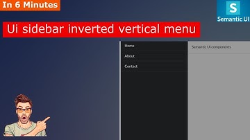 semantic ui sidebar inverted vertical menu|sidebar inverted vertical menu|semantic ui menu styles