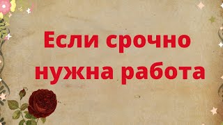 Если срочно нужна работа. Сделайте это.