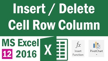 Insert/Delete Cell, Row, Column and Sheet in MS Excel - 10 || Microsoft Excel Tutorial [Hindi/Urdu]