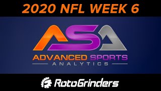 NFL DFS TOP GPP GAME STACKS DRAFTKINGS WEEK 6: ADVANCED SPORTS ANALYTICS - ROTOGRINDERS