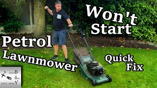 Petrol lawnmower won't start. Quick and easy fix for free by Spend Time, Save Money, DIY 4,308 views 10 months ago 4 minutes, 47 seconds