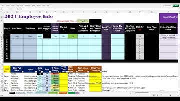 PTO Hours and Balances added to Payroll in Excel 2021