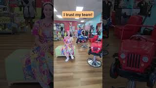 If you ever wonder what happens in the salon between appointments,  here’s your answer! 🤣