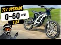 72v battery upgrade 060mph test