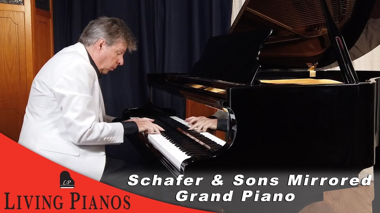 Schafer & Sons Rare Mirrored Grand Piano | Living Pianos - YouTube