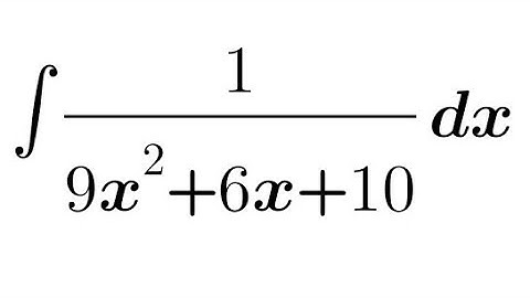 Integration of 1/(9x²+6x+10)