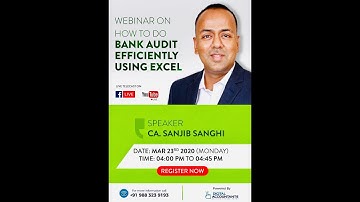 How to do Bank Audit Efficiently Using Excel