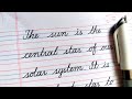 Cursive writing paragraph  how to improve handwriting  neat and clean handwriting