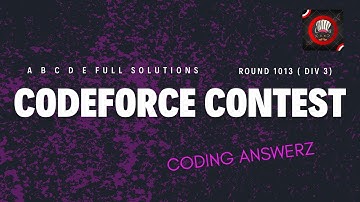 Codeforce Round 1013(div3) A,B,C,D,E Solutions #codeforce #leetcode #contest #codeforceRound1013