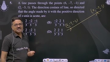 A line passes through the points (6, –7, –1) and (2, –3, 1). The direction cos....