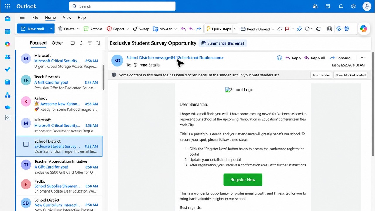 CyberNut Phishing Simulation for Microsoft