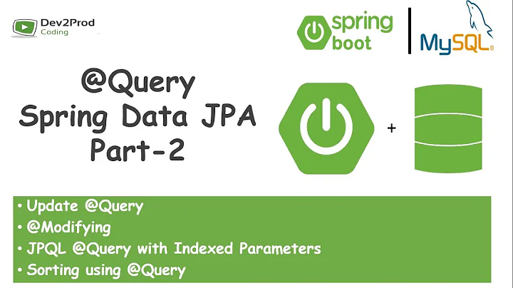 @Query | @Modifying | Spring Data JPA | Spring Boot | Part 2 | Dev2Prod Coding