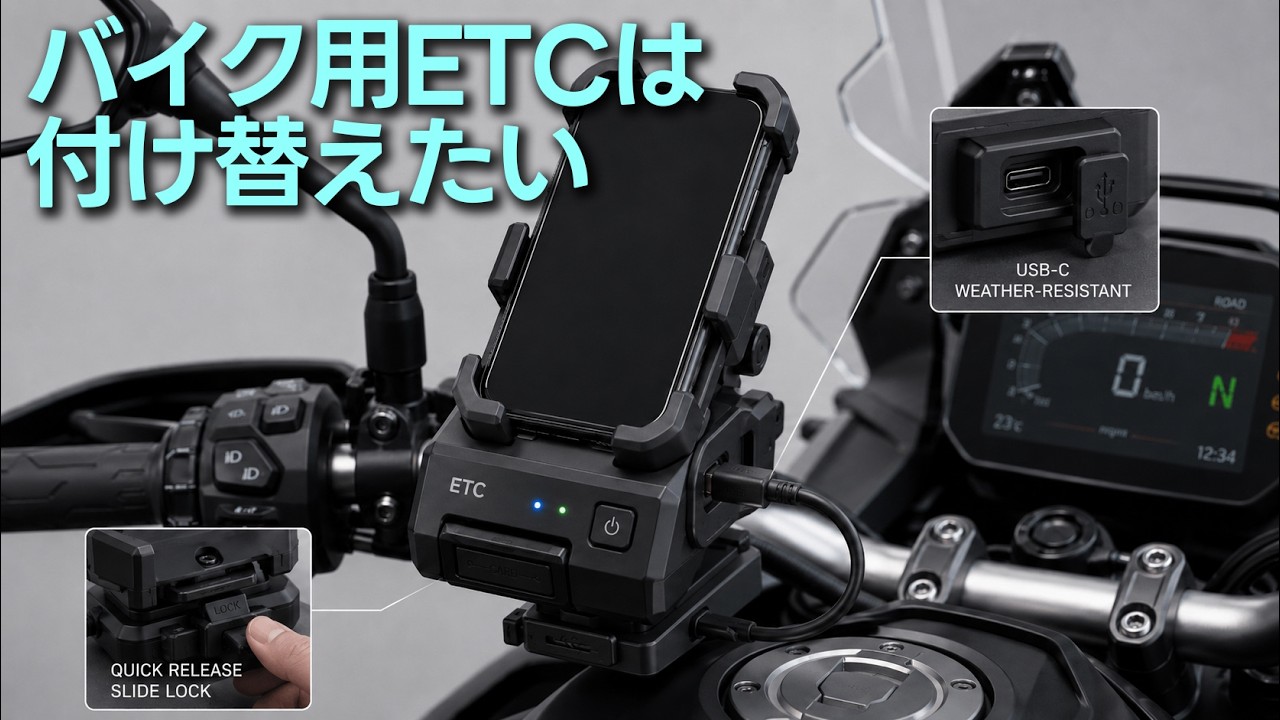 付け替え可能なバイク用ETCを行政に要望します