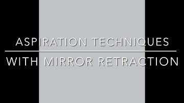 Aspiration techniques with mirror retraction.