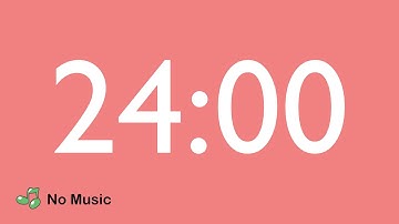 24 Minutes Countdown - No Music - Eye Comfort Color - Light Coral