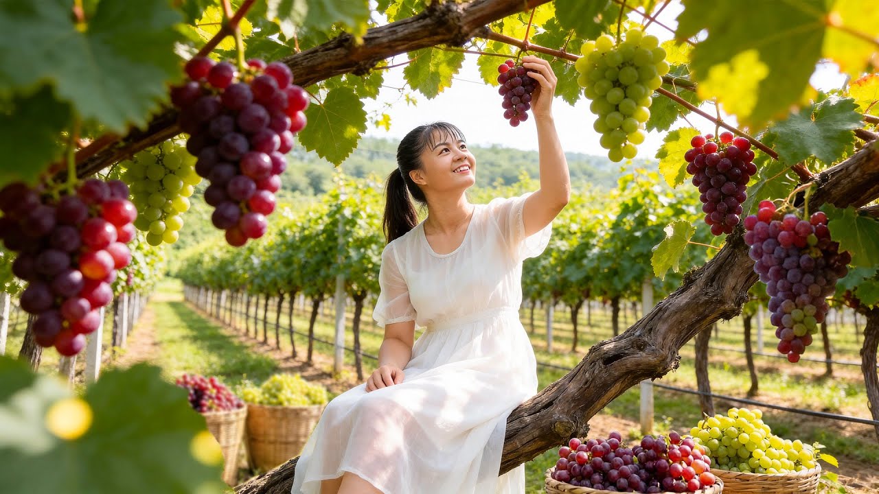 Harvesting Many Grapes at the Farm | Traditional Sweet Wine Making