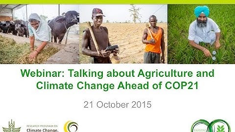 Webinar on Agriculture in the UNFCCC Negotiations