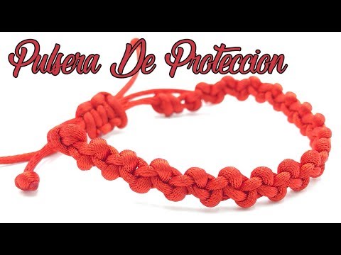 Pulsera Roja De Protección Nudo Simple Macramé
