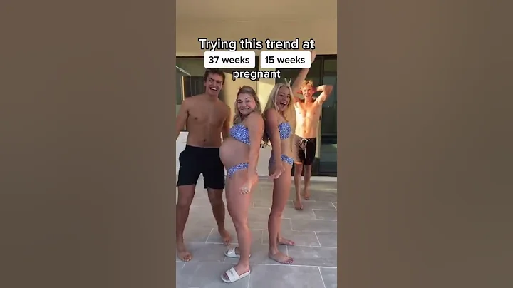 Trying this trend at 37 weeks pregnant #shorts