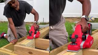 How to build a floating deck Tips, DIY ground level & unboxing Milwaukee Planer for Beginners DIYer