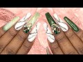 Acrylic Nails Tutorial -  Acrylic Nails Infill Marble Nails Madam Glam Color Change Gel