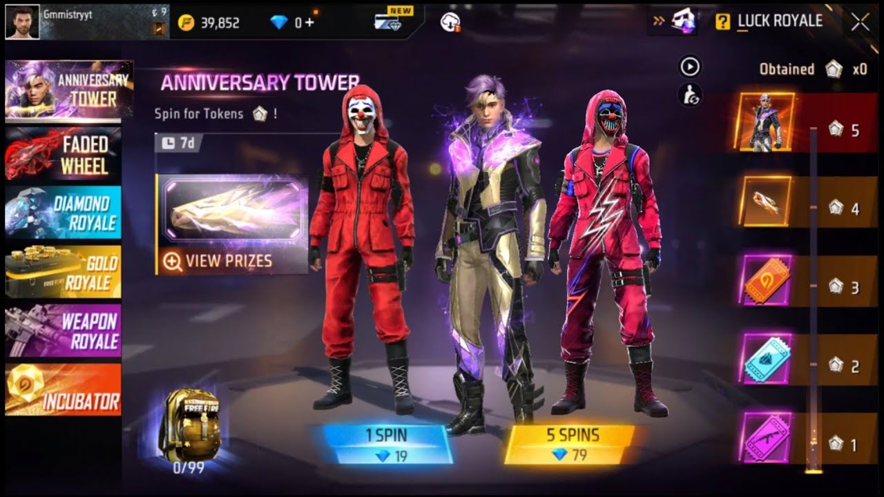 CRIMINAL ASCENSION FREE FIRE | 5TH ANNIVERSARY TOKEN TOWER FREE FIRE | FREE FIRE NEW EVENT