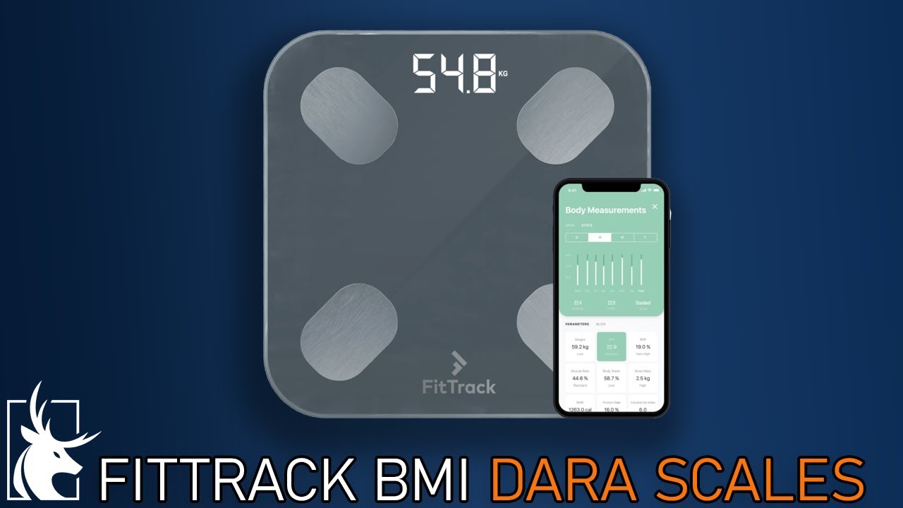 Fittrack Dara Smart Body BMI Digital Scale -White for sale online