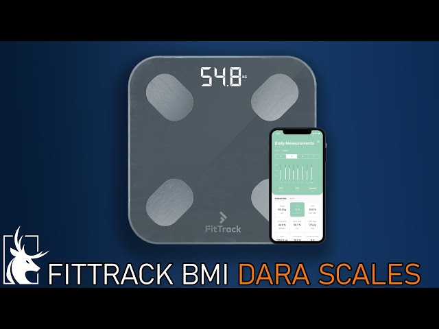 FitTrack Dara Smart BMI Digital Most Accurate Bluetooth Glass Scale,  Measure Weight and Body Fat, White 