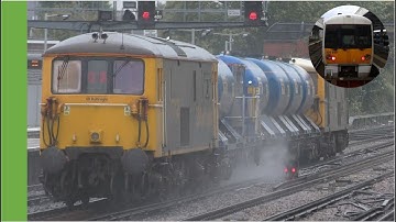 Class 73s on a RHTT train pass Redhill
