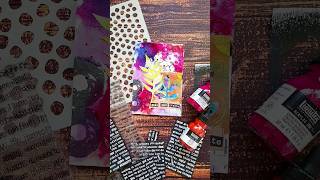 #icad 17 using stamping, texture paste with a stencil, acrylics and collage #icad2023