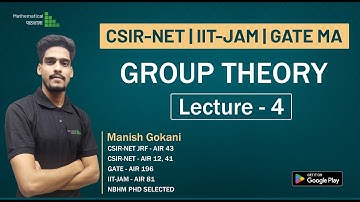 GROUP THEORY L 4 | CSIR NET  DEC 2023 | IIT-JAM 2024 | GATE MA 2024