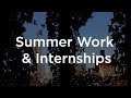 Student Voices: Summer work and internships