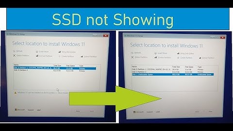 ssd not showing while installing windows 11