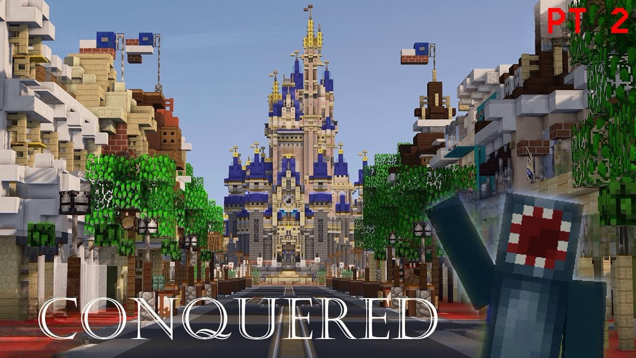 Conquering Minecraft's Disney World | Magic Kingdom Part 2 - YouTube