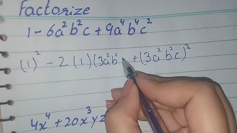 Factorize 1-6a^2b^2c+9a^4b^4c^2