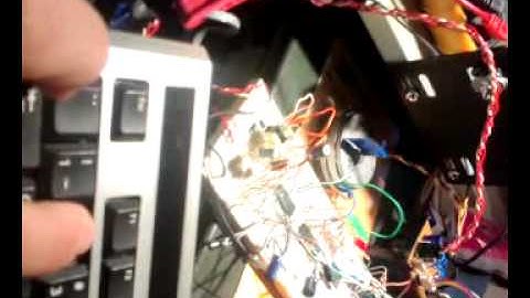 Microcontroller PIC16F84A stepper bipolar motor driver controled from PC
