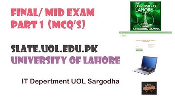 Mid/Final Exam Part 1 (MCQ’s) || Mock Exams for students   || UOL Learning Channel