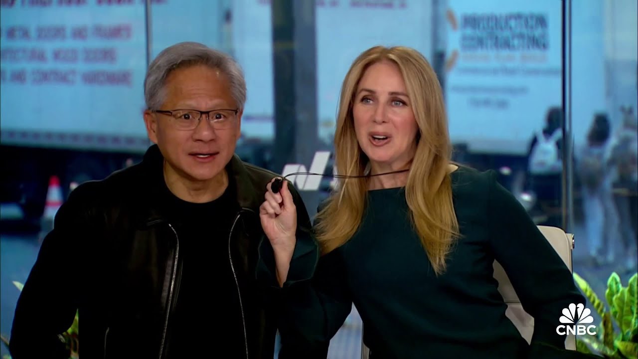Nvidia CEO Jensen Huang makes surprise appearance on Squawk Box set ...