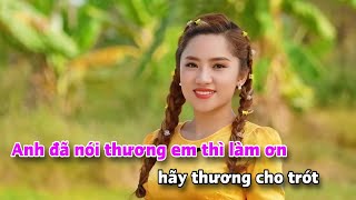 [Karaoke] GIÓ ĐƯA GIÓ ĐẨY | Châu Ngọc Tiên- Khương Dừa | anh đã nói thương em thì thương cho trót