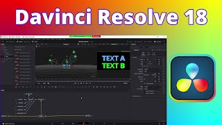 DaVinci Resolve 18. 2-line 3D text template with 3 spotlights tutorial. Free template in description