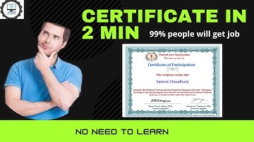 Free Certificate in 1 Minutes | Free Certificate | Certificate