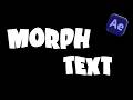 How to Morph Words Easily in After Effects | Smooth Text Morphing in After Effects (Step-by-Step)