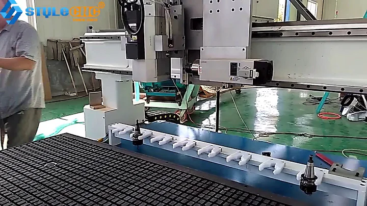 STYLECNC linear ATC cnc router with Horizontal spindle for side drilling